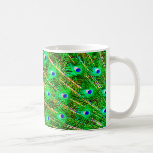 Caneca De Café Penas de Peacock (Direita)