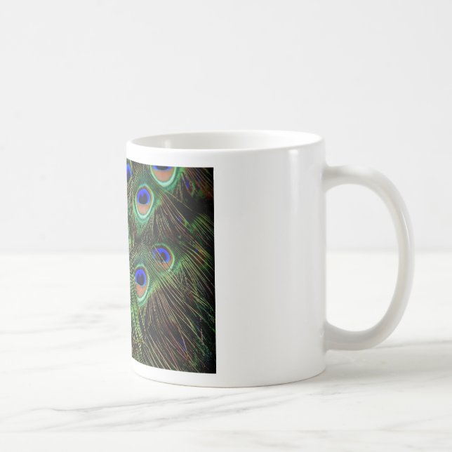 Caneca De Café Penas de Peacock (Direita)