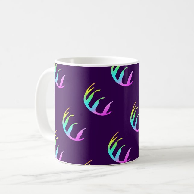 Caneca De Café Penas Roxo (Frente Esquerda)