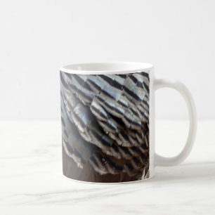 Caneca De Café Penas Turcas Selvagens II Abstrato Nature Design