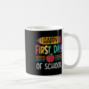 Caneca De Café Pencil Feliz Primeiro Dia de Professores Garota