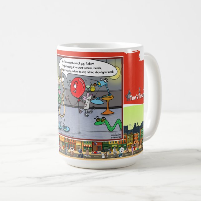Caneca De Café Pendurado em Cada Palavra | Clássico Absurdo Situa (Frente Esquerda)