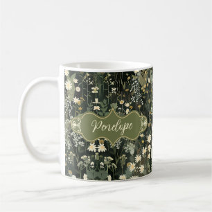 Caneca De Café Penelope Dark Daisy Floral