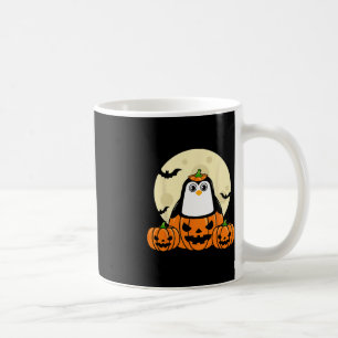 Caneca De Café Penguin Pumpkin Moon Bats Costume Fácil Hallow