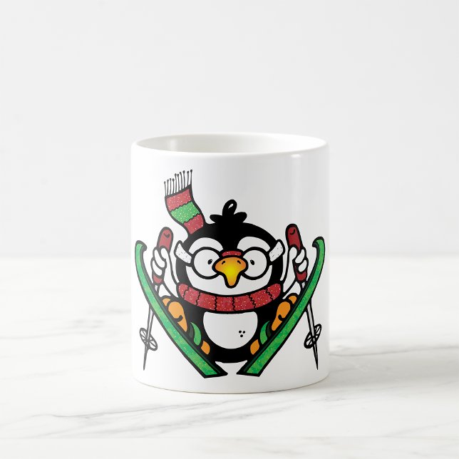 Caneca De Café Penguin Ski Jumping Mug (Criador carregado)