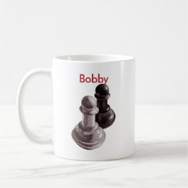 Caneca De Café Penhores preto e branco conhecidos feitos sob