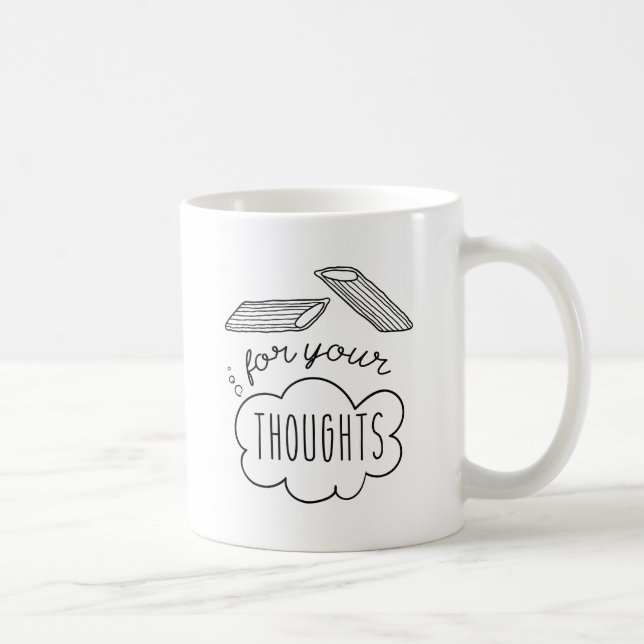 Caneca De Café Penne Pelos Seus Pensamentos (Direita)