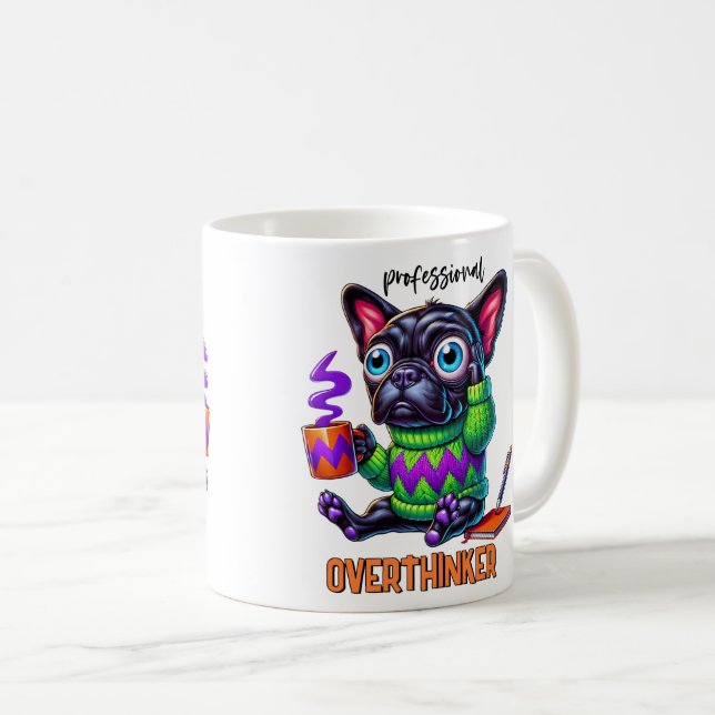 Caneca De Café Pensador excessivo profissional (Frente Esquerda)