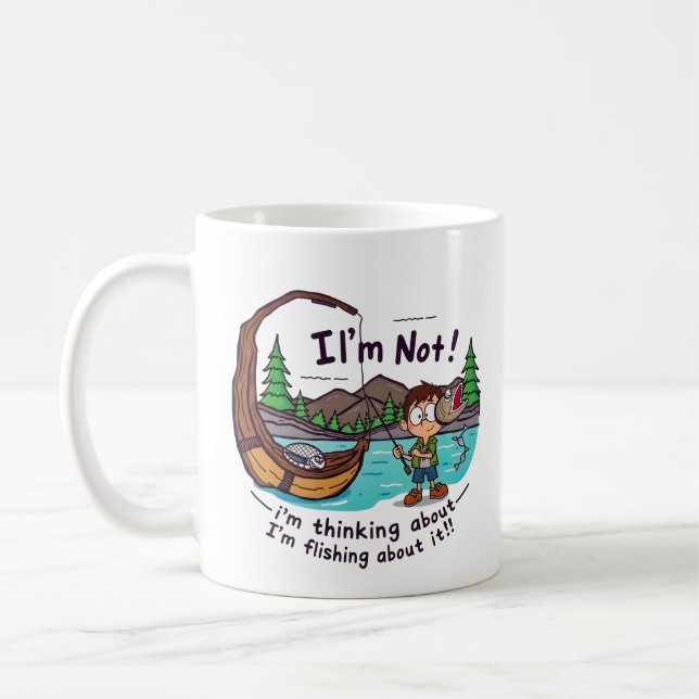 Caneca De Café Pensamentos De Pesca: Não Apenas Uma Tall Tale! (Esquerda)
