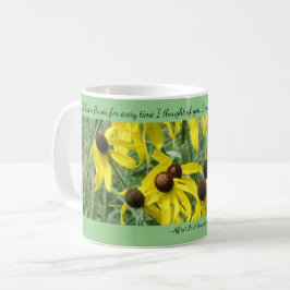 Caneca de Café Pensamentos de Você Coneflowers Ama