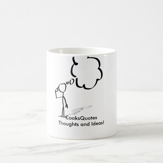 Caneca De Café Pensamentos e ideias de CooksQuote! (Centro)