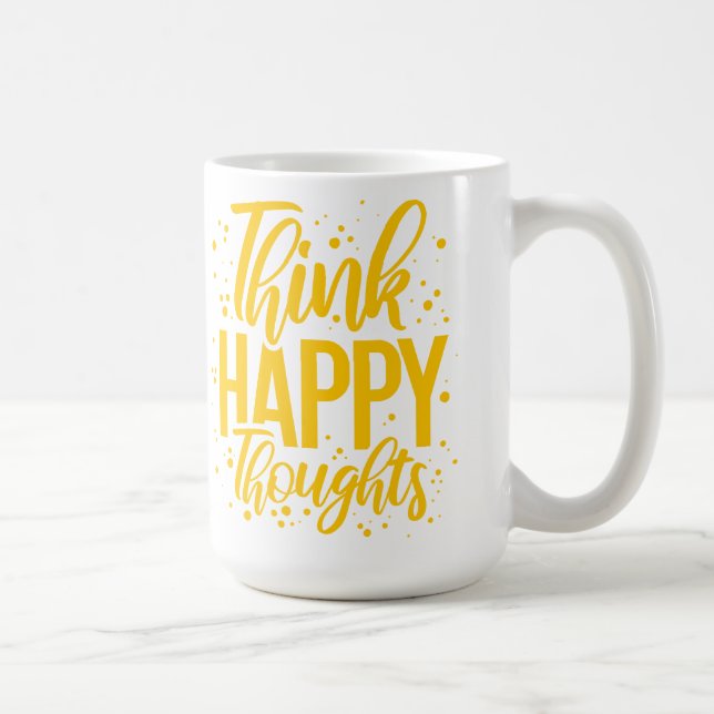 Caneca De Café Pensamentos felizes (Direita)
