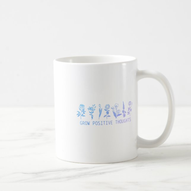 Caneca De Café Pensamentos Positivos Crescem Conscientes do Suicí (Direita)
