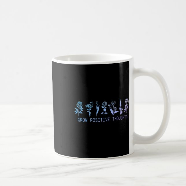 Caneca De Café Pensamentos Positivos Crescem Conscientes do Suicí (Direita)