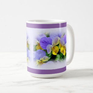 Caneca De Café Pensamentos - Roxo e Amarelo