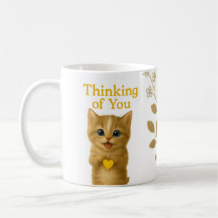 Caneca De Café Pensando em você - Gato Memorial do Pet Kitten