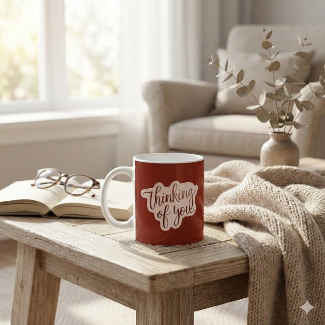 Caneca De Café Pensando Em Você Mug (Let someone know that you're thinking of them with this thoughtful mug! )
