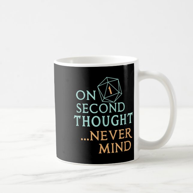 Caneca De Café Pensando Melhor Nunca Mind, Presente Divertido Par (Direita)