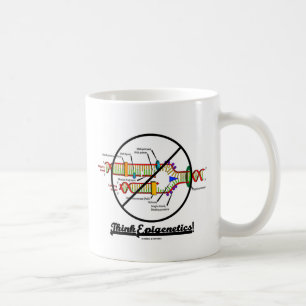 Caneca De Café Pense Epigenetics! (da cruz réplica do ADN para