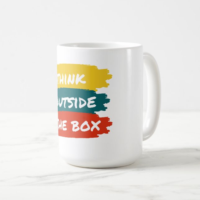 Caneca De Café Pense fora da caixa (Frente Esquerda)