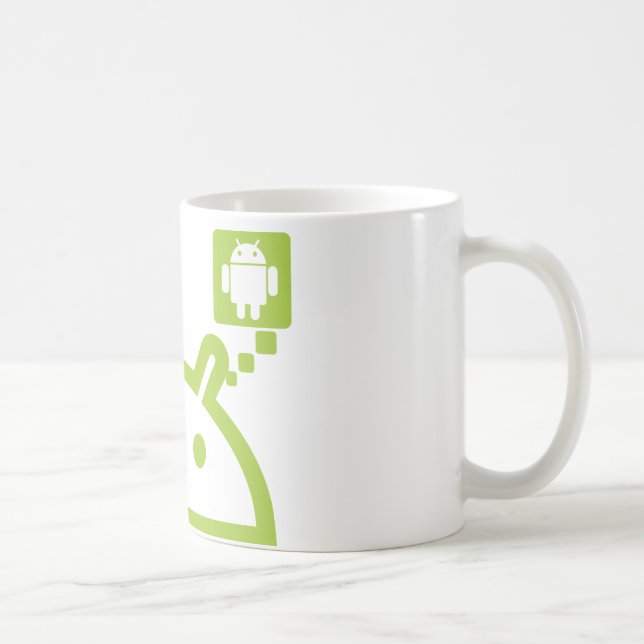Caneca De Café Pense o Android (Direita)