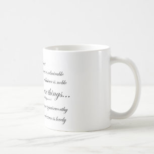 Caneca De Café Pense sobre tais coisas… 4:8 dos Philippians