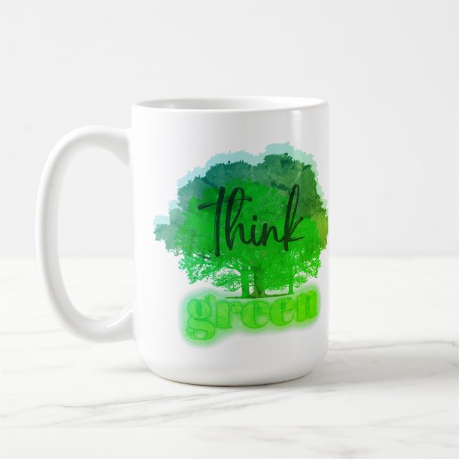 Caneca De Café Pense verde (Esquerda)