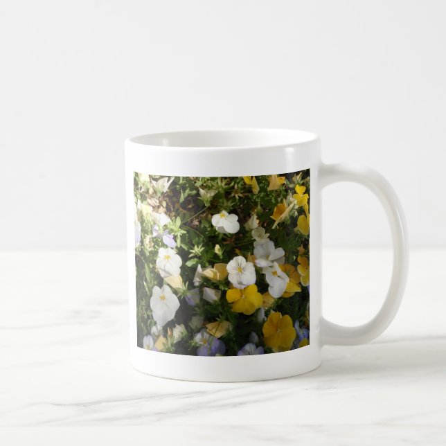 Caneca De Café Pensebes Brancas e Amarelas (Direita)