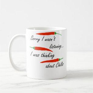 Caneca De Café Pensei Sobre Comida Apimentada Pimenta Malagueta