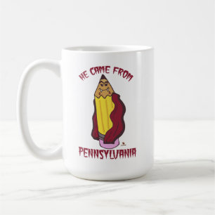 Caneca De Café Pênsilvania Lápis Vampiro Humor Irreverente