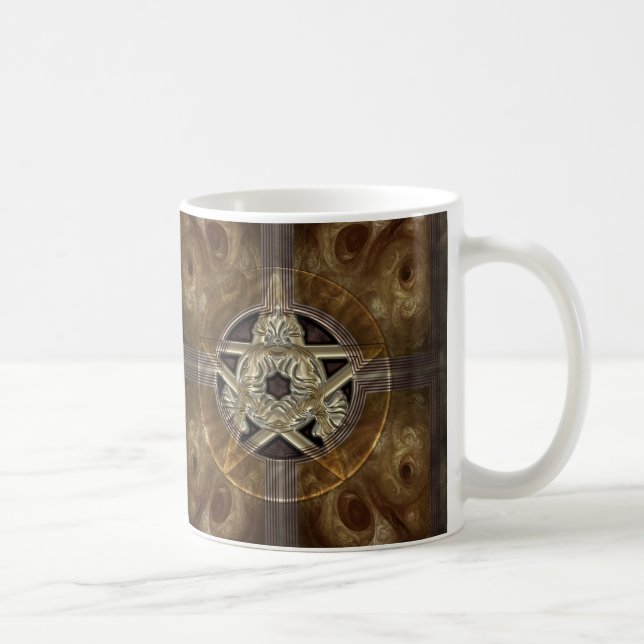 Caneca De Café Pentacle telhado do Fractal (Direita)