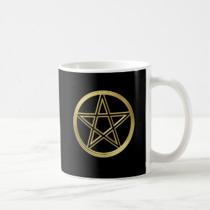 Caneca De Café Pentagrama dourado