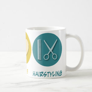 Caneca De Café Penteado do amor da paz