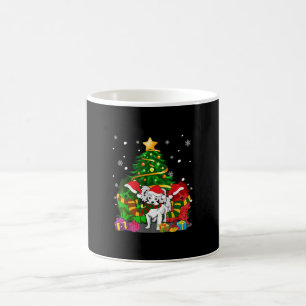 Caneca De Café Pentes de Cães   Árvore de Natal de Papillon prese