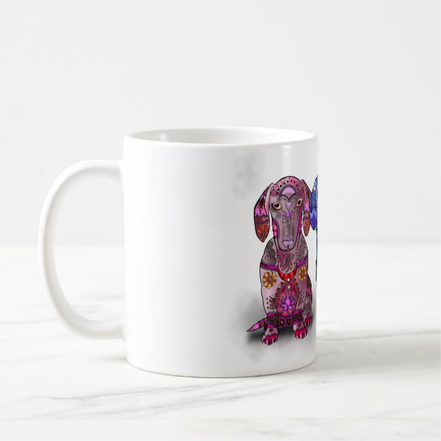 Caneca De Café Pentes De Cão De Enchimento (Esquerda)