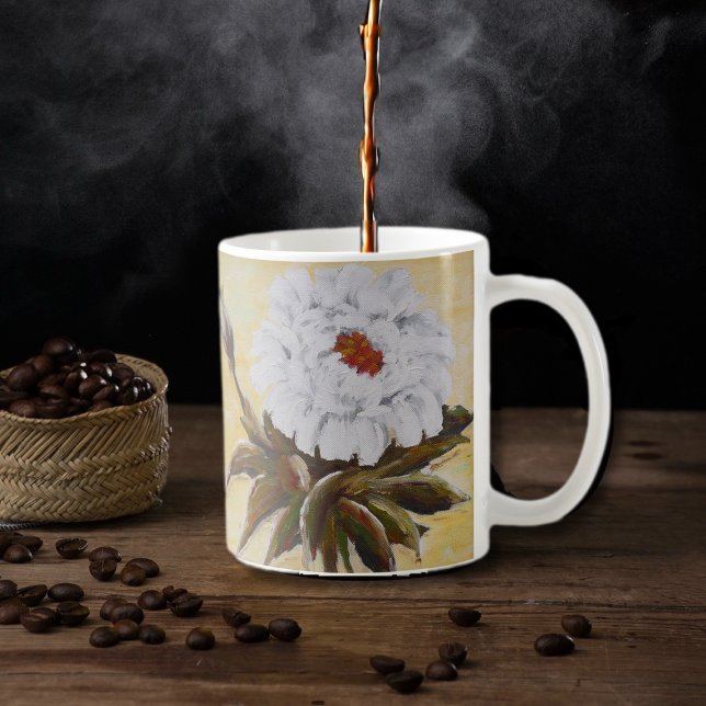 Caneca De Café Peônia Branca (Criador carregado)
