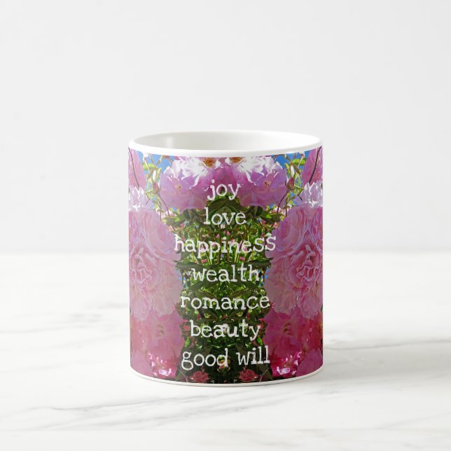Caneca De Café Peônias cor-de-rosa- Mug (Centro)