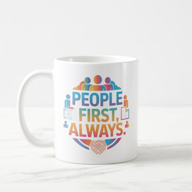 Caneca De Café People First Always HR Admin Motivational Mug (Esquerda)