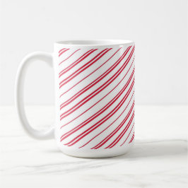 Caneca De Café Peppermint Christmas Candy Cane Stripes
