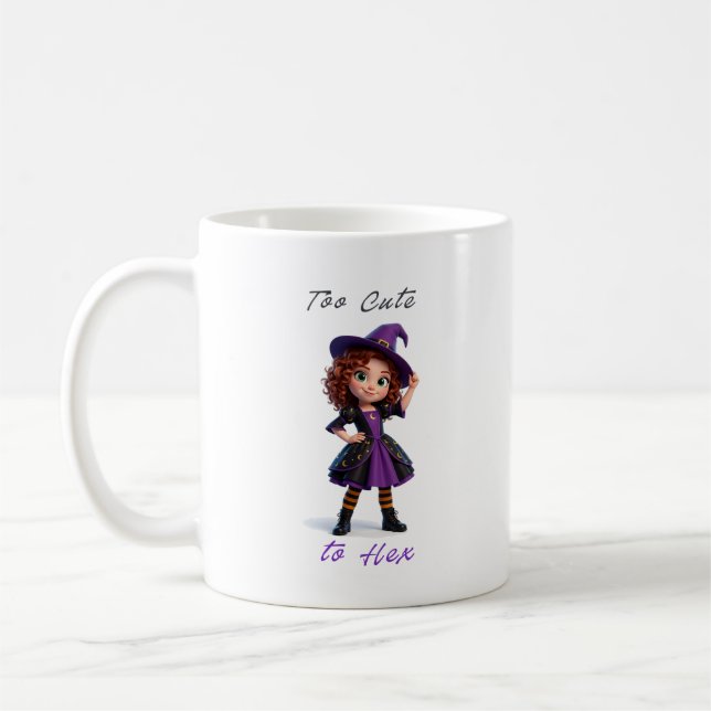 Caneca De Café Pequena Bruxa Menina Feitiços e Faíscas de Hallowe (Esquerda)