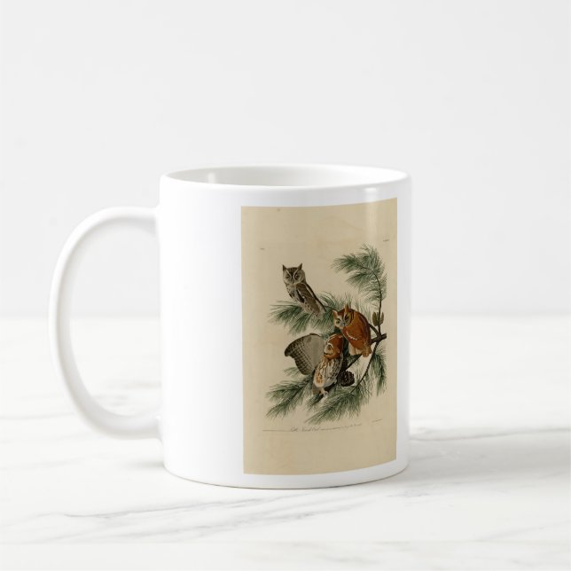 Caneca De Café Pequena Coruja das Aves da América de Audubon (Esquerda)