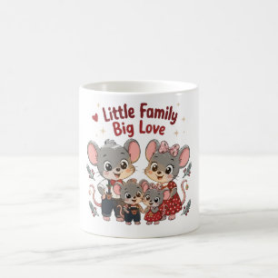 Caneca De Café Pequena Família Grande Amor Rato Fofo
