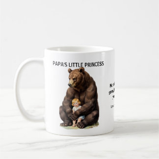 Caneca De Café Pequena Princesa do Papai Urso de Arte Folclórica