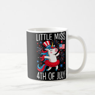 Caneca De Café Pequena Senhorita EUA Bandeira Fogos de Artifício
