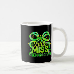 Caneca De Café Pequena senhorita travessuras dia de são patrício 
