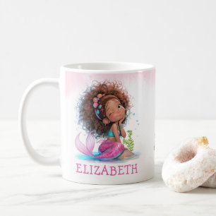 Caneca De Café Pequena Sereia Marrom Coffee Mug