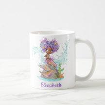 Pequena Sereia Marrom Coffee Mug