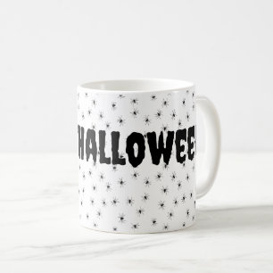 Caneca De Café Pequenas Aranhas Loucas Por Todo O Halloween