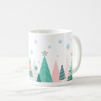 Caneca De Café Pequenas Árvores de Natal Felizes