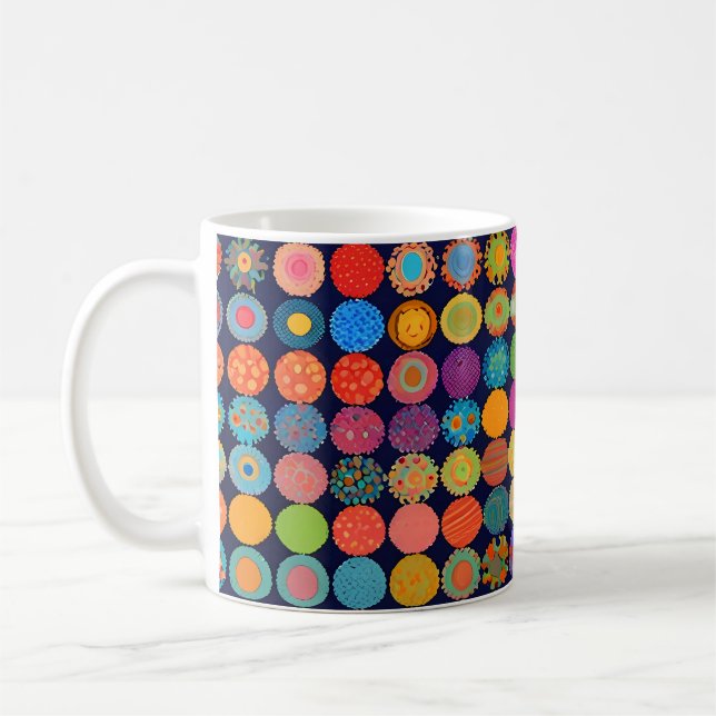 Caneca De Café Pequenas cabeças de flores bonitas (Esquerda)